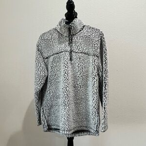 Boxercraft Black and Gray Textured Pullover size M 1/4 zip